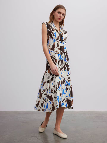 BGN Kleid in Creme/ Braun