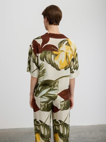 BGN Blouse groen/crème