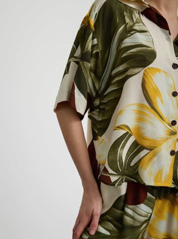 BGN Blouse groen/crème