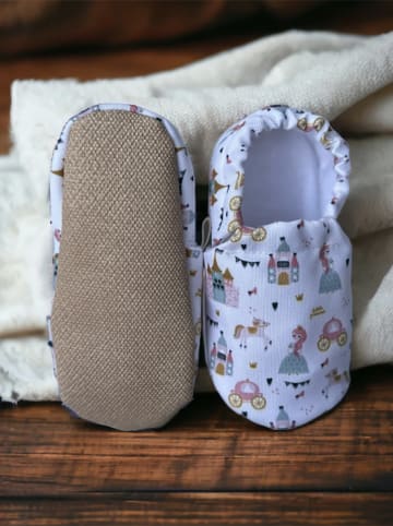 hippodino Hausschuhe in Creme/ Bunt