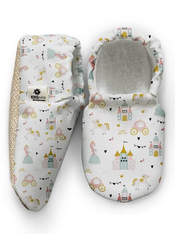hippodino Hausschuhe in Creme/ Bunt
