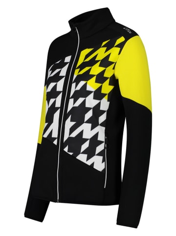 CMP Fleecejacke in Schwarz/ Gelb