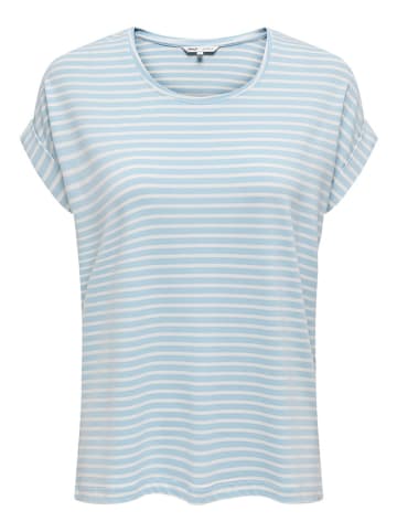 ONLY Shirt lichtblauw/wit