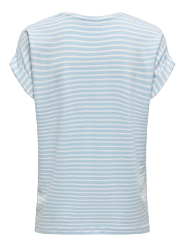 ONLY Shirt lichtblauw/wit