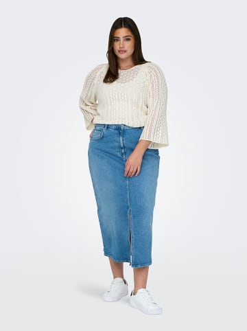 ONLY Carmakoma Sweter w kolorze kremowym