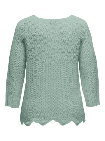 ONLY Carmakoma Sweter w kolorze miętowym