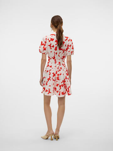 Vero Moda Kleid in Weiß/ Rot