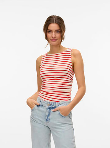 Vero Moda Top in Weiß/ Rot