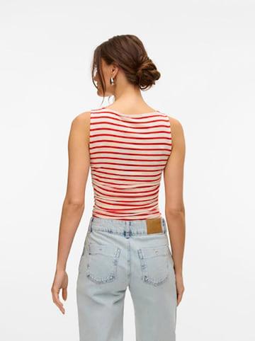 Vero Moda Top w kolorze biało-czerwonym