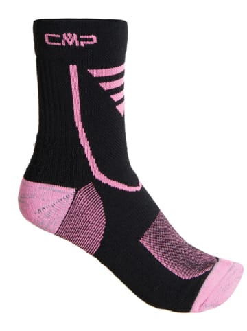 CMP Trekkingsocken in Schwarz/ Pink