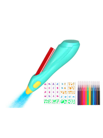 Techkidz Marker w kolorze turkusowym w sprayu z akcesoriami - 6+