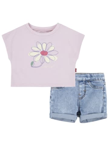 Levi's Kids 2-częściowy zestaw w kolorze błękitno-fioletowym