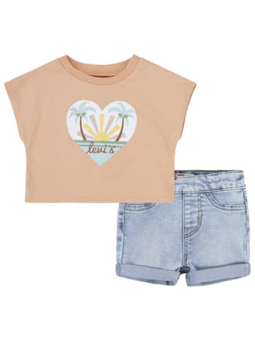 Levi's Kids 2-częściowy zestaw w kolorze błękitno-pomarańczowym