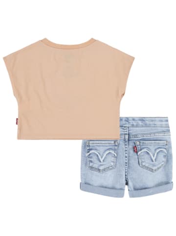 Levi's Kids 2-częściowy zestaw w kolorze błękitno-pomarańczowym