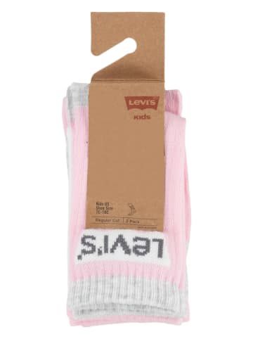 Levi's Kids Skarpety (3 pary) w kolorze jasnoróżowo-szaro-białym