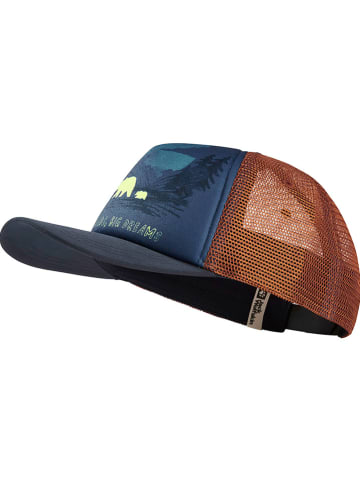 Jack Wolfskin Cap "Animal" in Dunkelblau/ Hellbraun