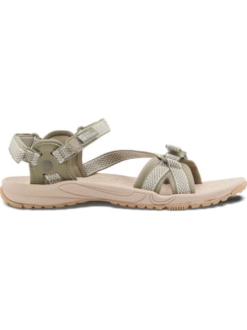 Jack Wolfskin Sandały trekkingowe "Ladewood Ride" w kolorze szaro-beżowym