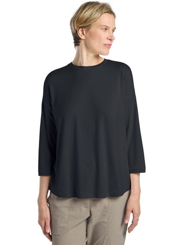 Jack Wolfskin Longsleeve "Travel" in Schwarz