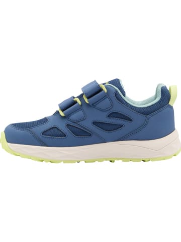 Jack Wolfskin Sneakersy "Woodland 2 Texapore" w kolorze niebiesko-limonkowym