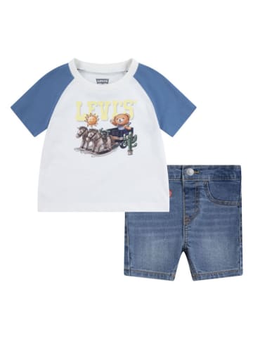 Levi's Kids 2tlg. Outfit in Weiß/ Blau/ Bunt
