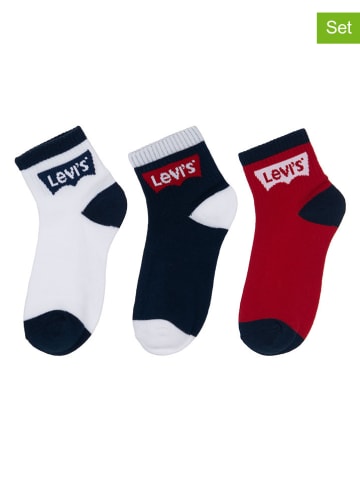 Levi's Kids 3er-Set: Socken in Weiß/ Dunkelblau/ Rot