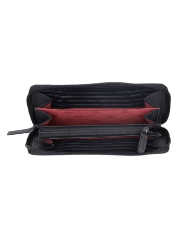 Bellicci Leder-Geldbörse "Cambrie" in Schwarz - (B)19,5 x (H)10 x (T)2,5 cm