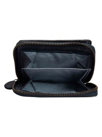 Bellicci Leder-Geldbörse "Greta" in Dunkelblau - (B)9,5 x (H)13 x (T)3 cm
