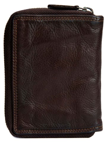 Bellicci Leder-Geldbörse "Greta" in Braun - (B)9,5 x (H)13 x (T)3 cm