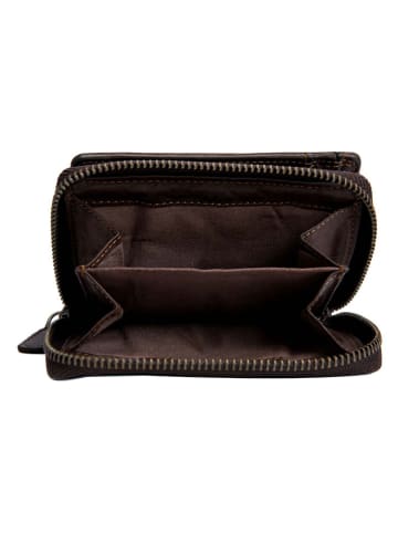 Bellicci Leder-Geldbörse "Greta" in Braun - (B)9,5 x (H)13 x (T)3 cm