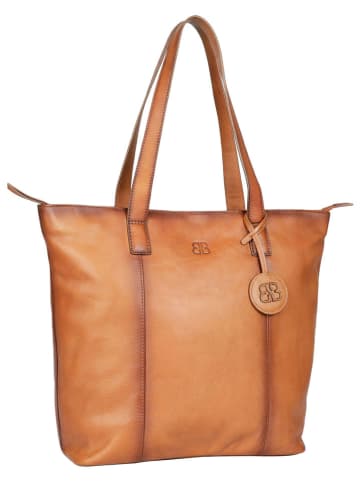 Bellicci Leder-Shopper "Kayden" in Cognac - (B)44 x (H)35 x (T)12,5 cm