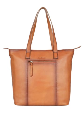 Bellicci Skórzany shopper bag "Kayden" w kolorze jasnobrązowym - 44 x 35 x 12,5 cm