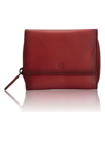 Bellicci Leder-Geldbörse "Kelda" in Rot - (B)12 x (H)10 x (T)3,5 cm