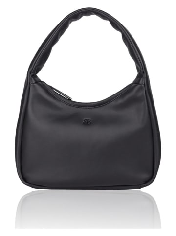 Bellicci Leder-Schultertasche "Kimbry" in Schwarz - (B)27 x (H)22 x (T)8 cm