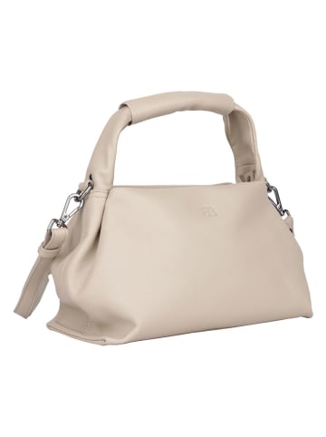 Bellicci Leder-Henkeltasche "Kimm" in Beige - (B)27 x (H)16 x (T)17 cm