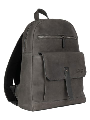 SPARWELL Leren rugzak "Aaron" grijs - (B)31 x (H)40,5 x (D)11 cm