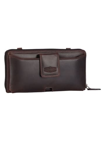 SPARWELL Leder-Geldbörse "Caprice" in Hellbraun - (B)19,5 x (H)9,5 x (T)3,5 cm