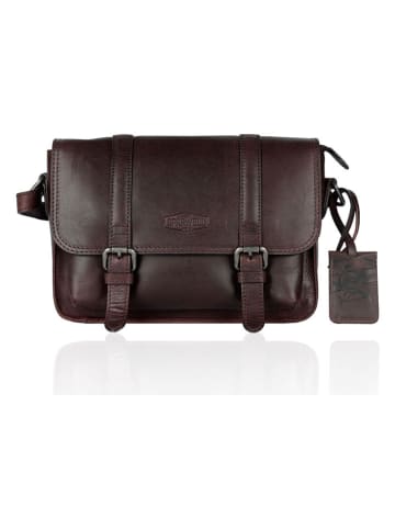 SPARWELL Leder-Umhängetasche "Kreative Khloe" in Braun - (B)25 x (H)17 x (T)10 cm