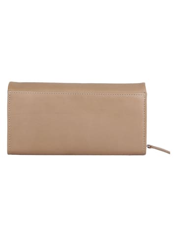 SPARWELL Leder-Geldbörse "Olena" in Beige - (B)19 x (H)9,5 x (T)3,5 cm