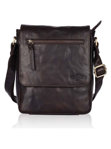 WEZBEY Leder-Umhängetasche "Adrian 3326" in Braun - (B)20 x (H)25 x (T)5,5 cm