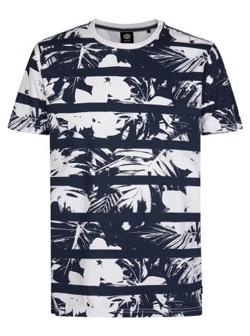 Petrol Industries Shirt in Dunkelblau/ Weiß