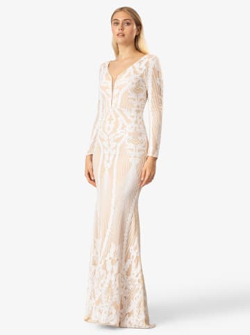APART Paillettenkleid in Weiß/ Beige