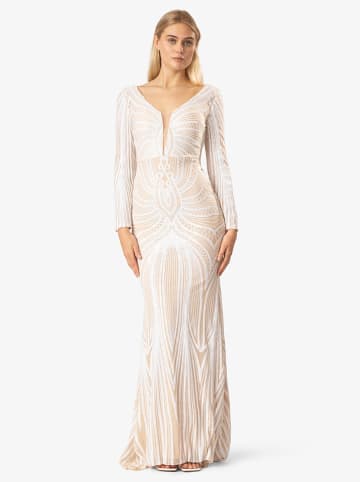 APART Paillettenkleid in Weiß/ Beige