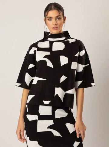 APART Pullover in Schwarz/ Weiß