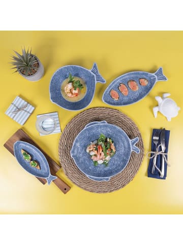 Villa d´Este Serveerbord "Paros" blauw - (L)24 x (B)10,5 cm