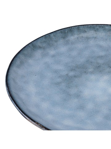Villa d´Este 6er-Set: Speiseteller "The Market" in Blau/ Schwarz - Ø 28 cm