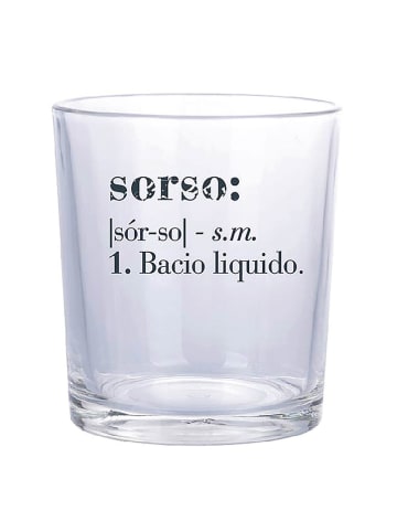 Villa d´Este 6er-Set: Wassergläser "Victionary" in Transparent/ Schwarz - 360 ml