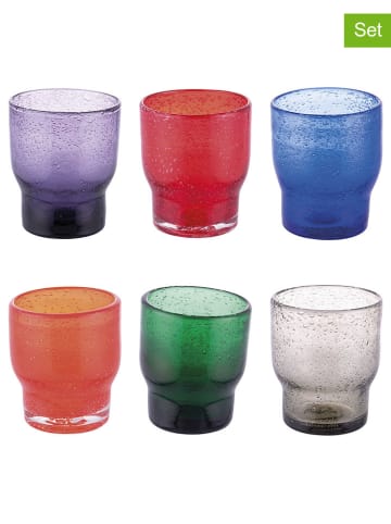 Villa d´Este 6er-Set: Gläser "Unique" in Bunt - 325 ml
