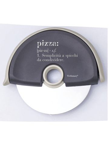 Villa d´Este Pizzaschneider "Victionary" in Anthrazit - Ø 11 cm
