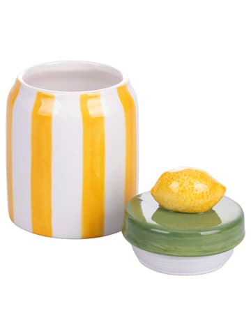 Villa d´Este Pojemnik "Fruit Life" w kolorze biało-zielono-żółtym - wys. 16 cm