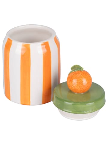 Villa d´Este Pojemnik "Fruit Life" w kolorze biało-zielono-żółtym - wys. 16 cm
